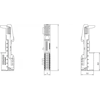 Siemens 6ES7193-6BP00-0BA0 bornes eléctricos