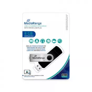 Memoria USB MediaRange 8 GB USB Type-A Micro-USB MR930-2