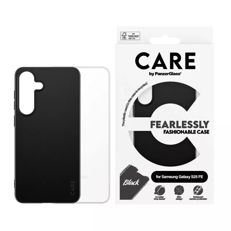 PanzerGlass CARE™ by ® funda TPU negra Samsung Galaxy S25 FE 5G