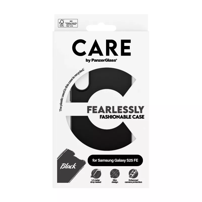 PanzerGlass CARE™ by ® funda TPU negra Samsung Galaxy S25 FE 5G