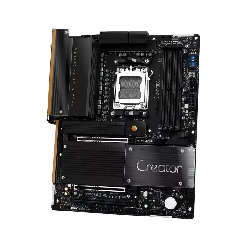 Placa base ASRock X870 Taichi Creator ATX — AMD X870, Socket AM5, DDR5, 4 DIMM, 256 GB, 10Gb Ethernet, Wi‑Fi 7
