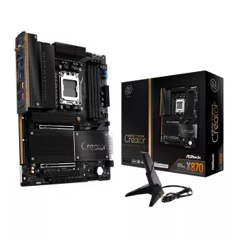 Placa base ASRock X870 Taichi Creator ATX — AMD X870, Socket AM5, DDR5, 4 DIMM, 256 GB, 10Gb Ethernet, Wi‑Fi 7