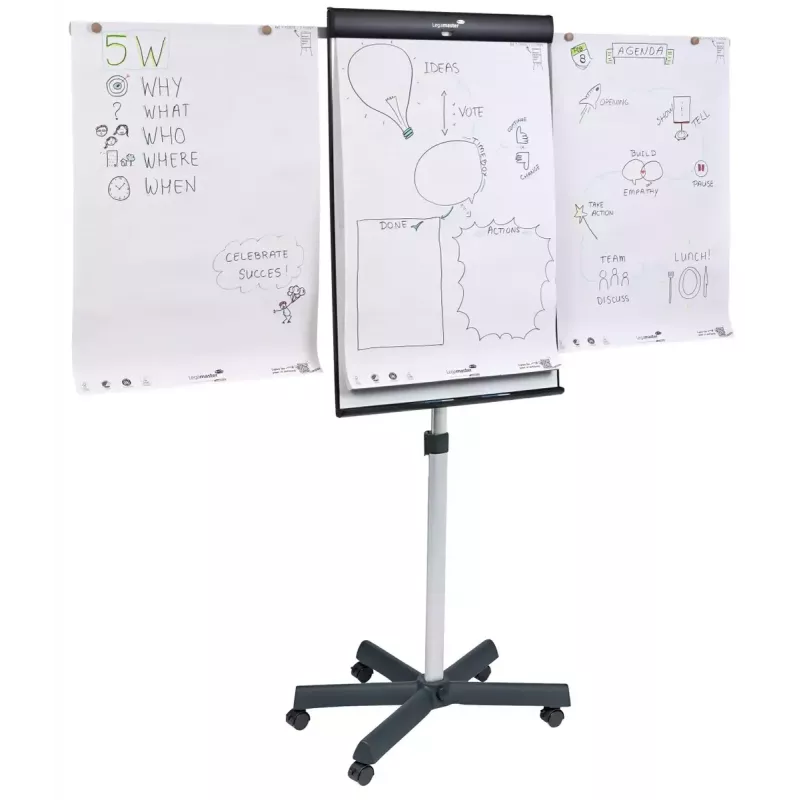 Legamaster SKETCH PRO rotafolio móvil con base de estrella acero 5 ruedas