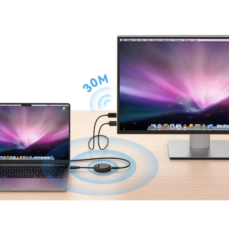 Kit extensor HDMI inalámbrico CONCEPTRONIC ATHERIC02B – Dongle, HDMI/USB, 1080p (1920x1080), alimentado por USB