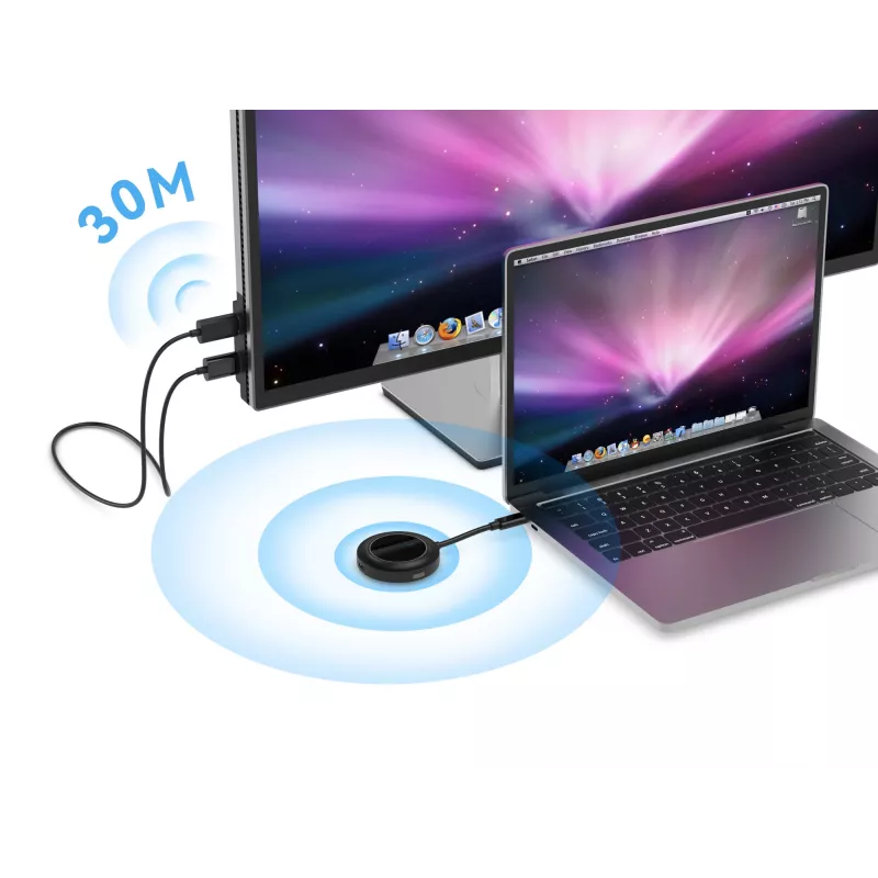 Conceptronic ATHERIC01B Kit inalámbrico USB-C a HDMI para pantalla 1080P