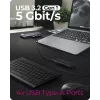 ICY BOX IB-DK4062-CPD Con cable USB 3.2 Gen 1 (3.1 Gen 1) Type-C Antracita