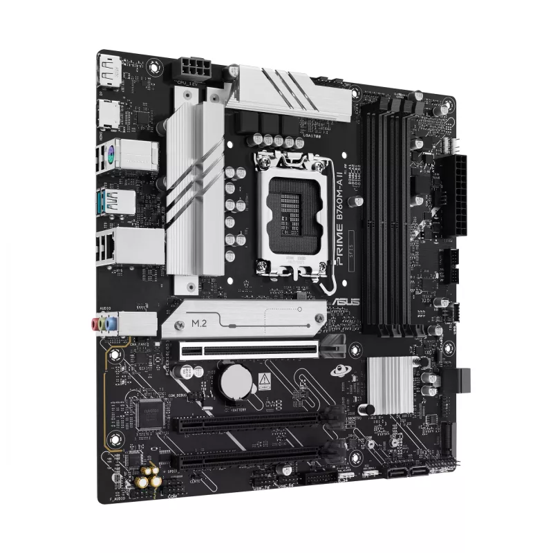 Placa base ASUS PRIME B760M-A II-CSM — Intel B760, LGA1700, microATX, DDR5, hasta 256 GB, M.2/PCIe 4.0/SATA III, Ethernet 2,5 Gb