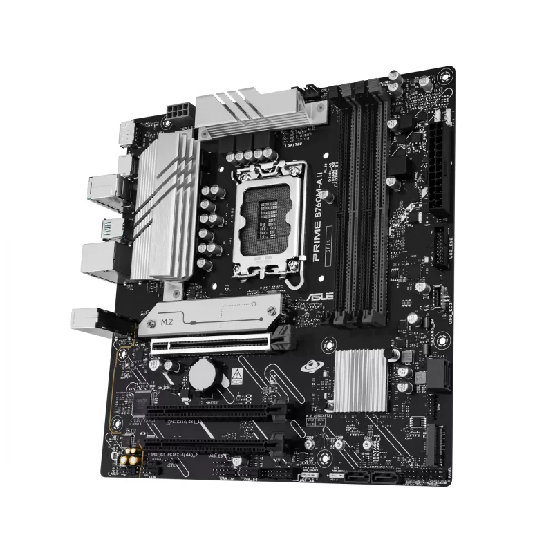 Placa base ASUS PRIME B760M-A II-CSM — Intel B760, LGA1700, microATX, DDR5, hasta 256 GB, M.2/PCIe 4.0/SATA III, Ethernet 2,5 Gb
