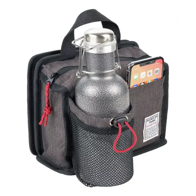 Bolso de mano/bandolera para trolley TROIKA BBG67/GY — Poliéster, Negro/Gris, 200×50×175 mm, cremallera
