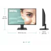 Monitor BenQ 27 pulgadas 1080p FHD Eye-Care — 27 pulgadas (68,6 cm), 1920×1080, 5 ms, IPS/LCD, mate, 16:9, 178°/178°, altavoces integrados, VESA, Negro