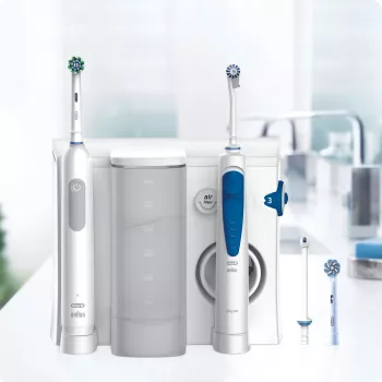 Oral-B Idropulsore Health Center cepillo de dientes eléctrico oscilante-rotatorio para adultos azul, blanco