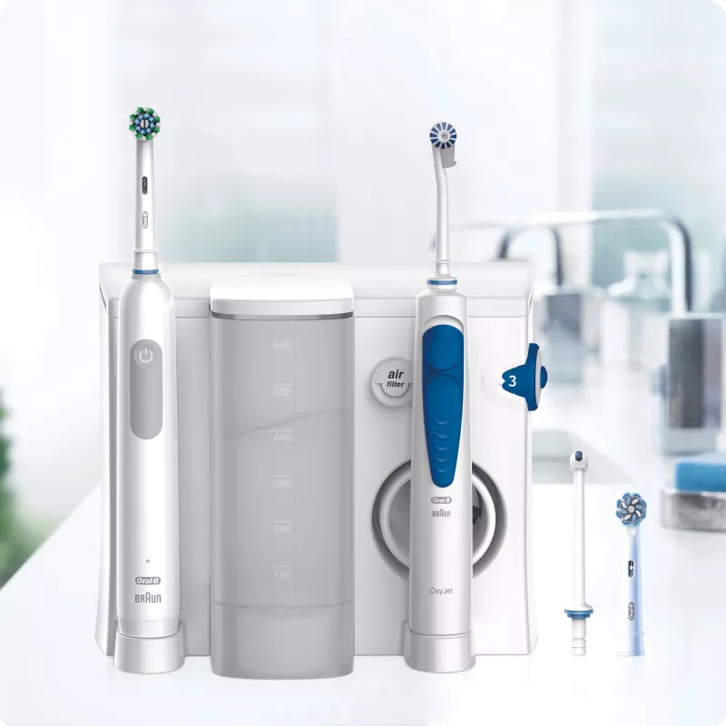 Oral-B Idropulsore Health Center cepillo de dientes eléctrico oscilante-rotatorio para adultos azul, blanco
