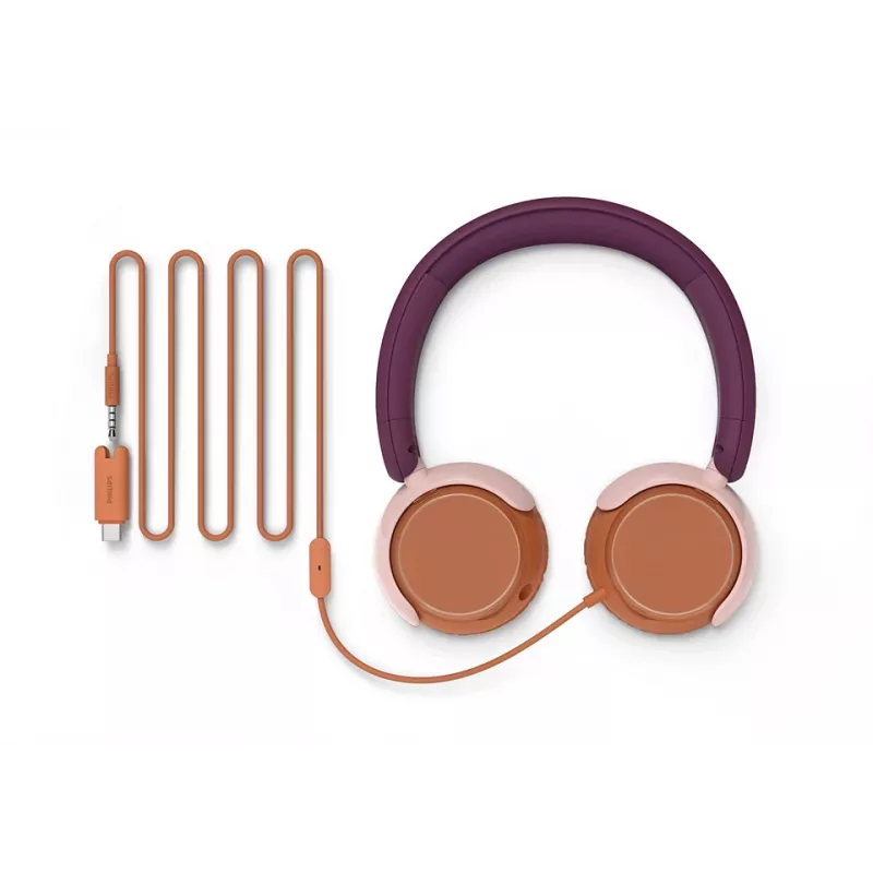Philips serie 2000 TAK2000MP/00 auriculares/headset con cable diadema llamadas/música USB Type-C naranja, lila, rosa