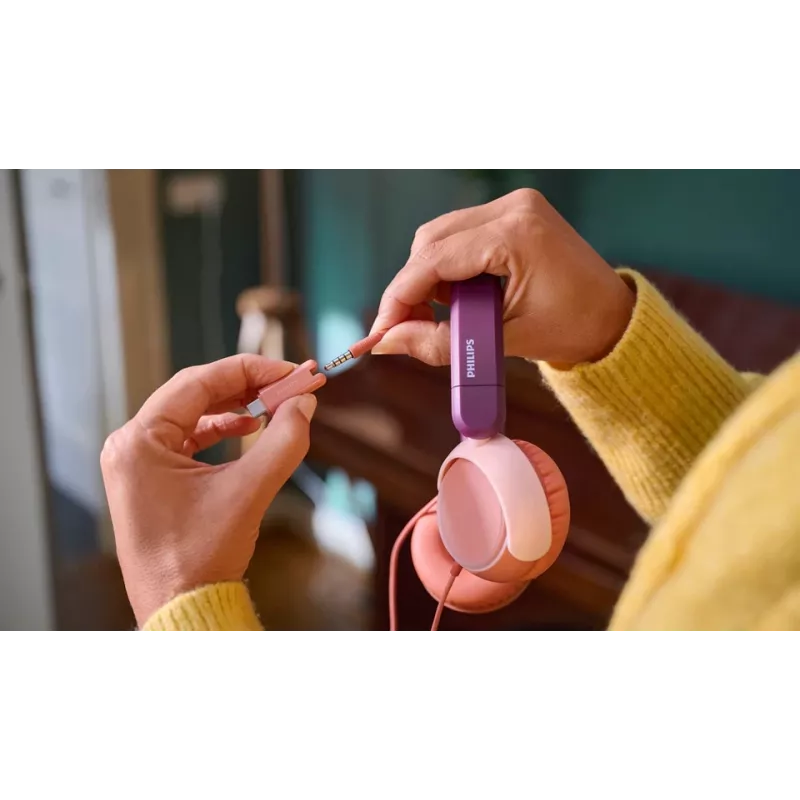 Philips serie 2000 TAK2000MP/00 auriculares/headset con cable diadema llamadas/música USB Type-C naranja, lila, rosa