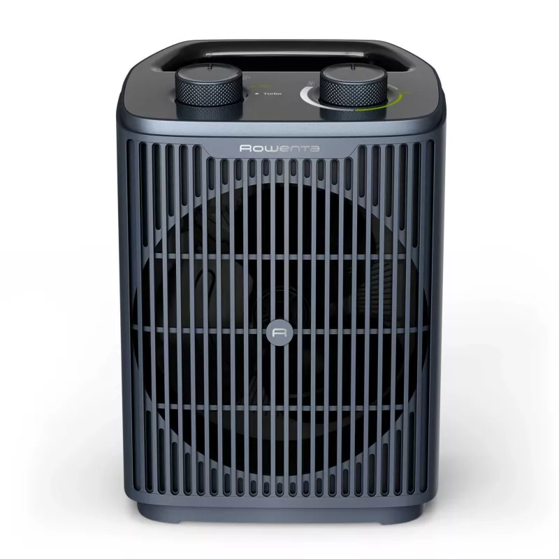 Calefactor eléctrico de ventilador Rowenta Intense Comfort SO2351F0, 2000 W, azul oscuro, sobremesa/suelo, para estancias de hasta 35 m²