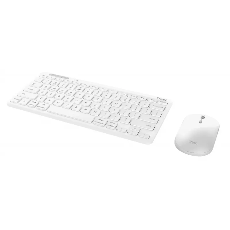 Conjunto de teclado y ratón TRUST Lyra Mini inalámbrico QWERTZ (RF + Bluetooth) blanco, distribución alemana