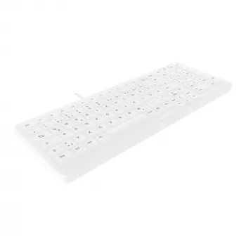 Contour Design Active Key Contour ClassicClean teclado médico IP68 compacto con cable blanco DE C7000
