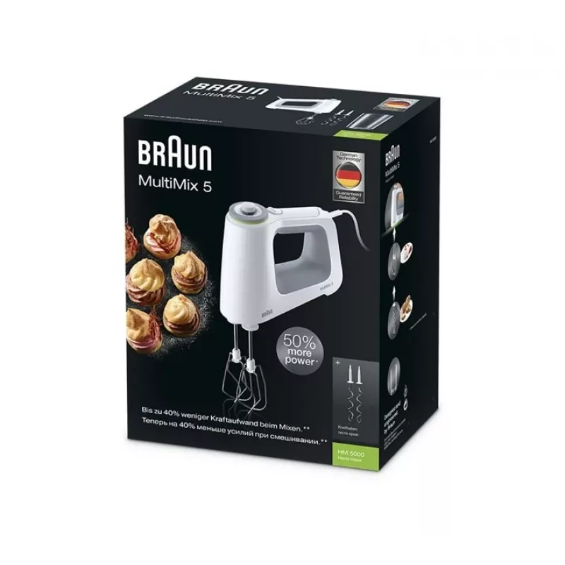 Braun HM 5000 WH batidora de mano 700 W gris, blanco