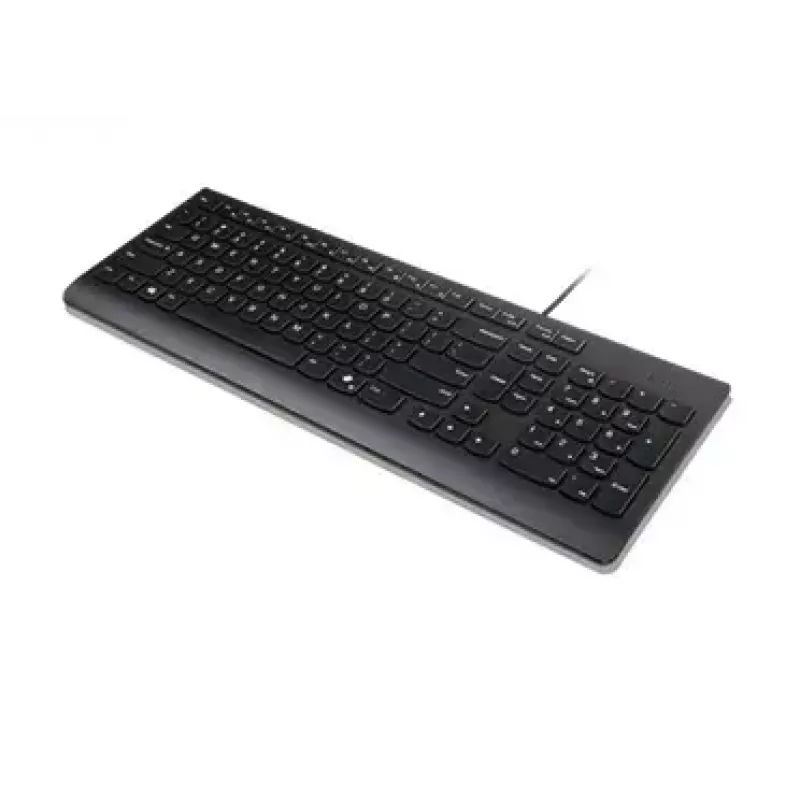 Teclado USB con cable de tamaño completo Lenovo 4Y41R64642 — distribución danesa, 105 teclas, negro