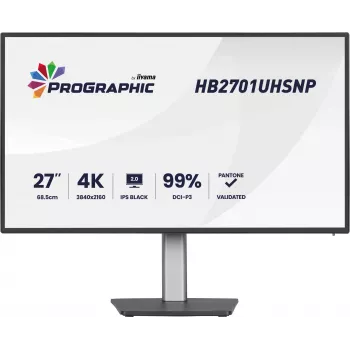 iiyama PROGRAPHIC HB2701UHSNP-B1 monitor de ordenador 68,6 cm (27 pulgadas) 3840 x 2160 píxeles 4K Ultra HD LCD negro