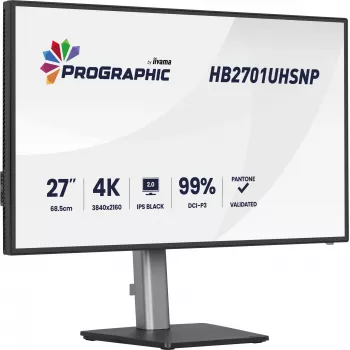 iiyama PROGRAPHIC HB2701UHSNP-B1 monitor de ordenador 68,6 cm (27 pulgadas) 3840 x 2160 píxeles 4K Ultra HD LCD negro