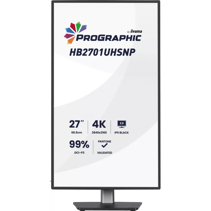 iiyama PROGRAPHIC HB2701UHSNP-B1 monitor de ordenador 68,6 cm (27 pulgadas) 3840 x 2160 píxeles 4K Ultra HD LCD negro