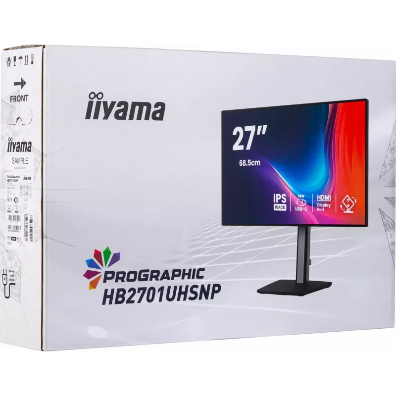 iiyama PROGRAPHIC HB2701UHSNP-B1 monitor de ordenador 68,6 cm (27 pulgadas) 3840 x 2160 píxeles 4K Ultra HD LCD negro