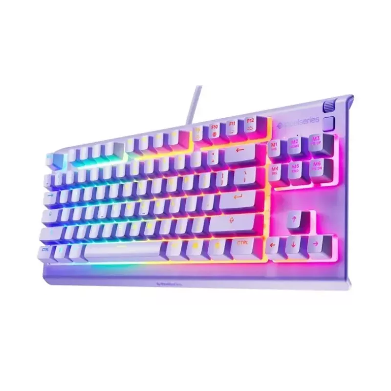 Teclado gaming mecánico TKL STEELSERIES Apex 3 TKL US RGB con retroiluminación, tenkeyless, distribución US