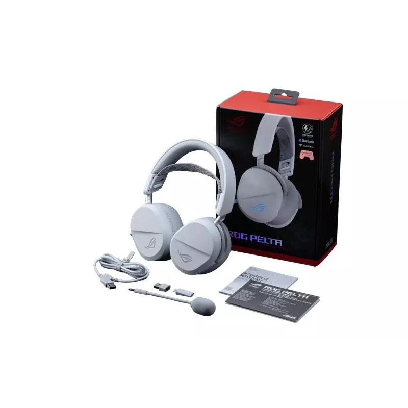 ASUS ROG Pelta auriculares con cable e inalámbricos diadema gaming USB Type-C Bluetooth blanco