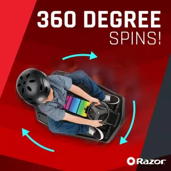 Kart eléctrico de derrape Razor CRAZY CART Shift Lightshow — batería de litio recargable, espectáculo de luces LED, 13 km/h, 40 min