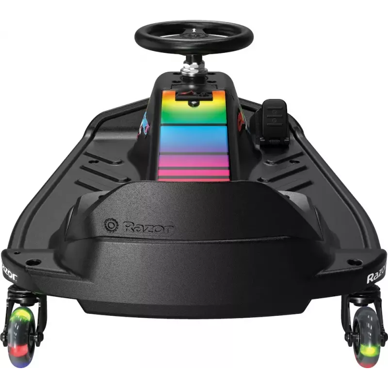 Kart eléctrico de derrape Razor CRAZY CART Shift Lightshow — batería de litio recargable, espectáculo de luces LED, 13 km/h, 40 min