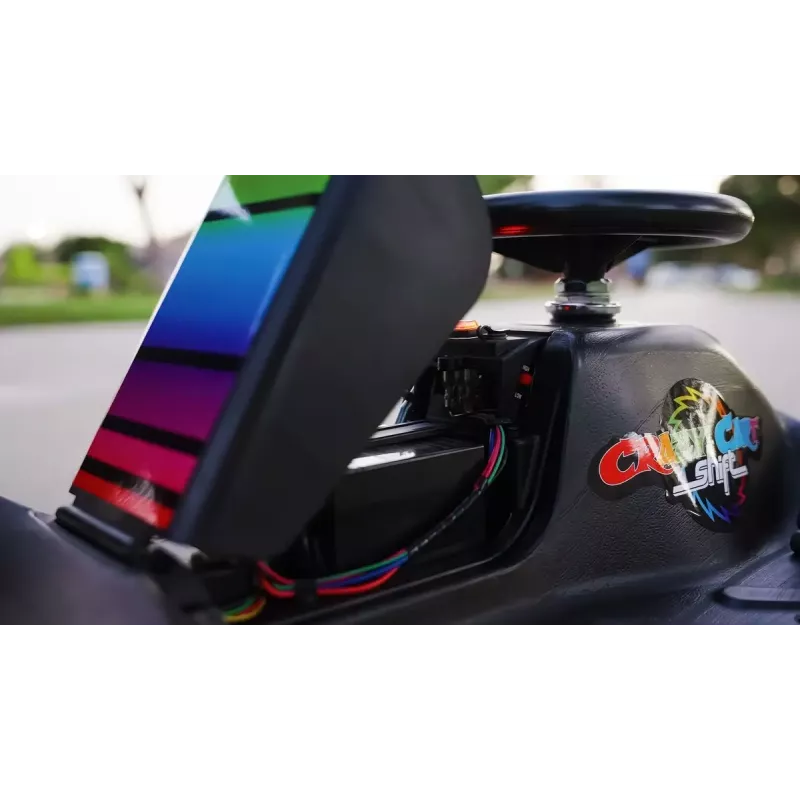 Kart eléctrico de derrape Razor CRAZY CART Shift Lightshow — batería de litio recargable, espectáculo de luces LED, 13 km/h, 40 min