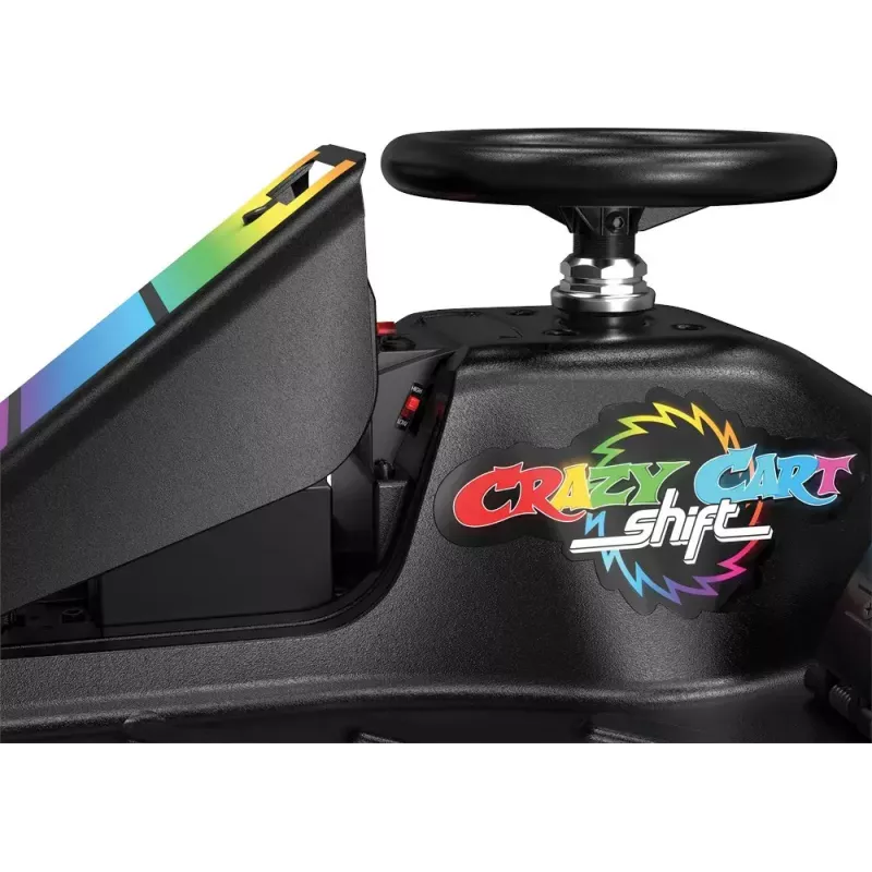 Kart eléctrico de derrape Razor CRAZY CART Shift Lightshow — batería de litio recargable, espectáculo de luces LED, 13 km/h, 40 min
