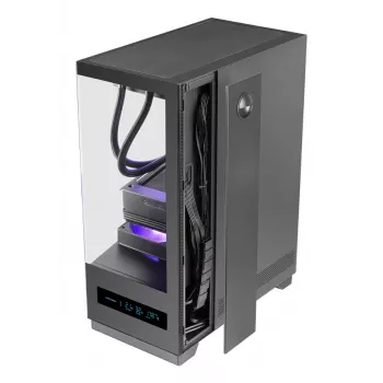 Caja de PC TACENS MARS MC-PULSAR LCD ATX Midi Tower, cristal templado, LCD frontal, USB-C, compatible con GPU 33,2 cm