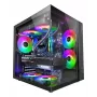 Caja de PC TACENS Mars Gaming MCV-ONE Midi Tower – Negra, ATX/Micro-ATX/Mini-ITX, cristal templado, compatible con ventiladores de 120 mm
