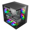 Caja de PC TACENS Mars Gaming MCV-ONE Midi Tower – Negra, ATX/Micro-ATX/Mini-ITX, cristal templado, compatible con ventiladores de 120 mm