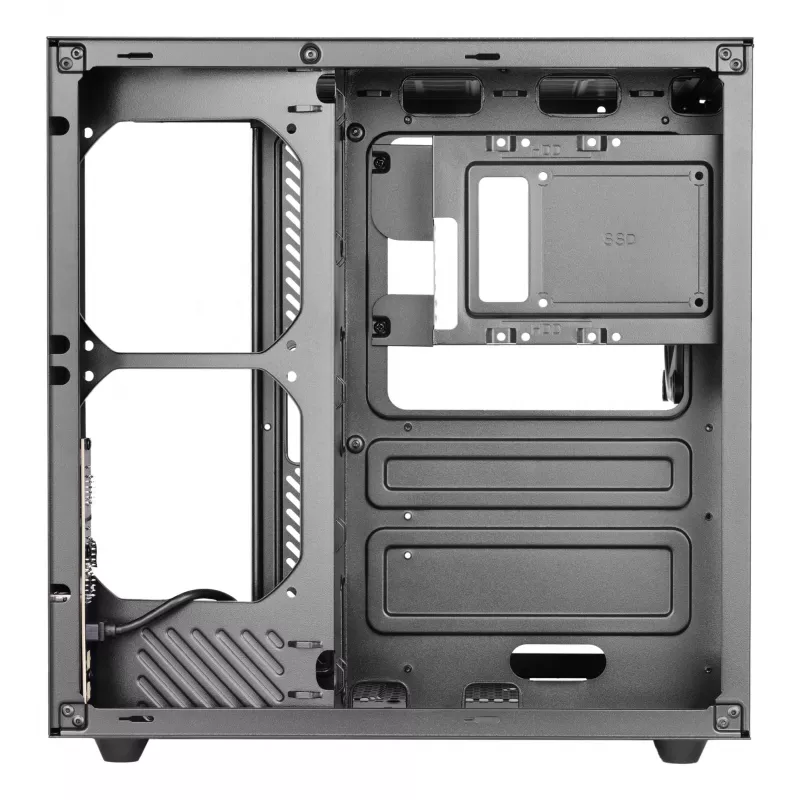 Caja de PC TACENS Mars Gaming MCV-ONE Midi Tower – Negra, ATX/Micro-ATX/Mini-ITX, cristal templado, compatible con ventiladores de 120 mm