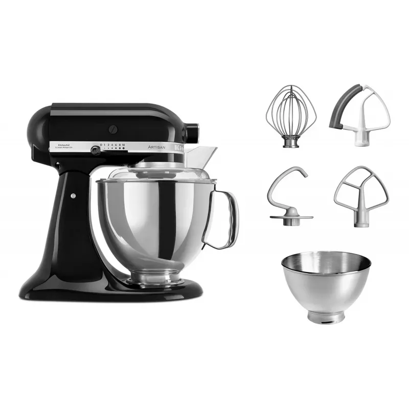 Batidora de pie KitchenAid Artisan 300 W Negra
