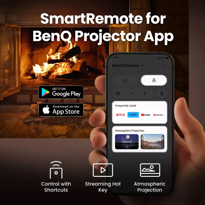 Proyector láser DLP de tiro estándar BenQ GV50p 1080p 500 ANSI lm, 16:9, 2,1 kg, 20.000 h