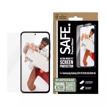 PanzerGlass SAFE. by ® protector de pantalla Samsung Galaxy S24 FE | A36 5G | A56 5G | Ultra-Wide Fit
