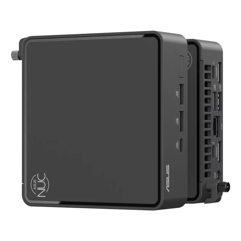 Barebone mini-PC ASUS NUC 15 Pro kit delgado RNUC15CRKI300000 — Core 3 100U hasta 4,7 GHz, sin RAM, Intel Graphics, Wi‑Fi 6/7, Bluetooth 5.4, 1Gb + 2.5Gb Ethernet, negro