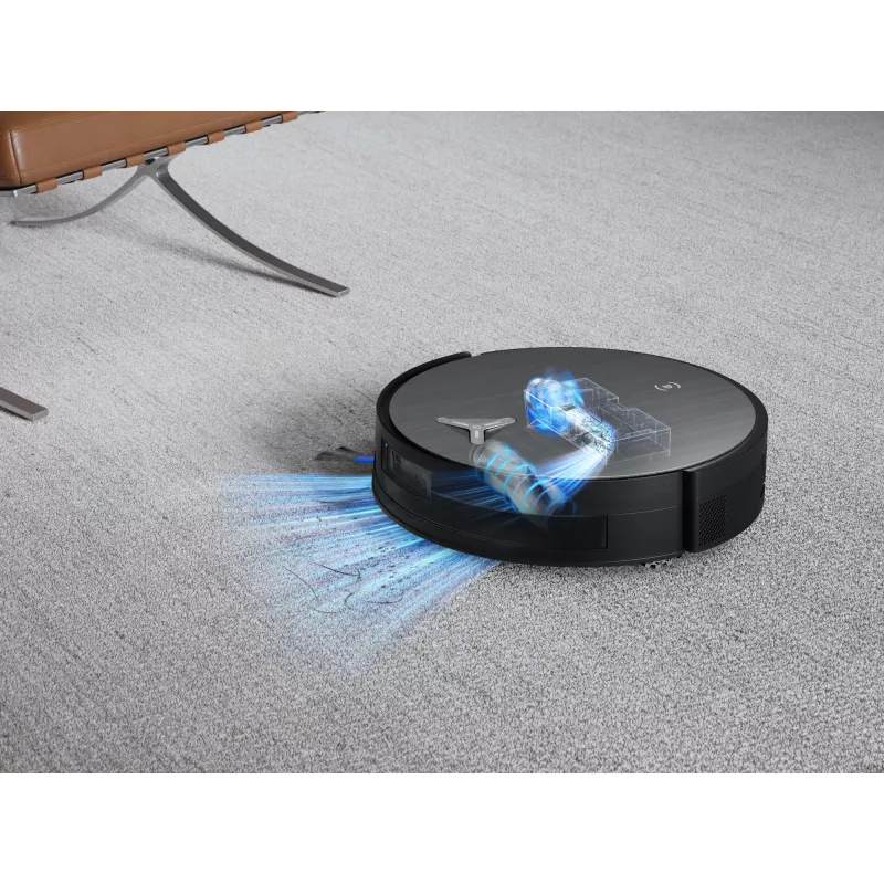 Robot aspirador Ecovacs Deebot X11 Pro Omni — negro, Li‑Ion 6400 mAh, 206 min de autonomía, 0,22 L de depósito de polvo, estación base 2,5 L