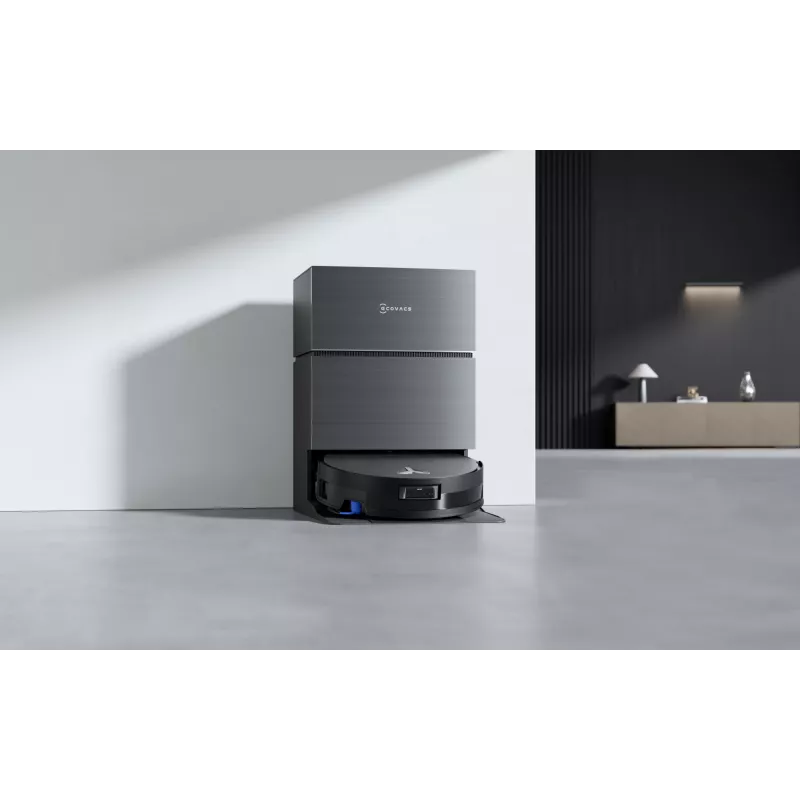 Robot aspirador Ecovacs Deebot X11 Pro Omni — negro, Li‑Ion 6400 mAh, 206 min de autonomía, 0,22 L de depósito de polvo, estación base 2,5 L