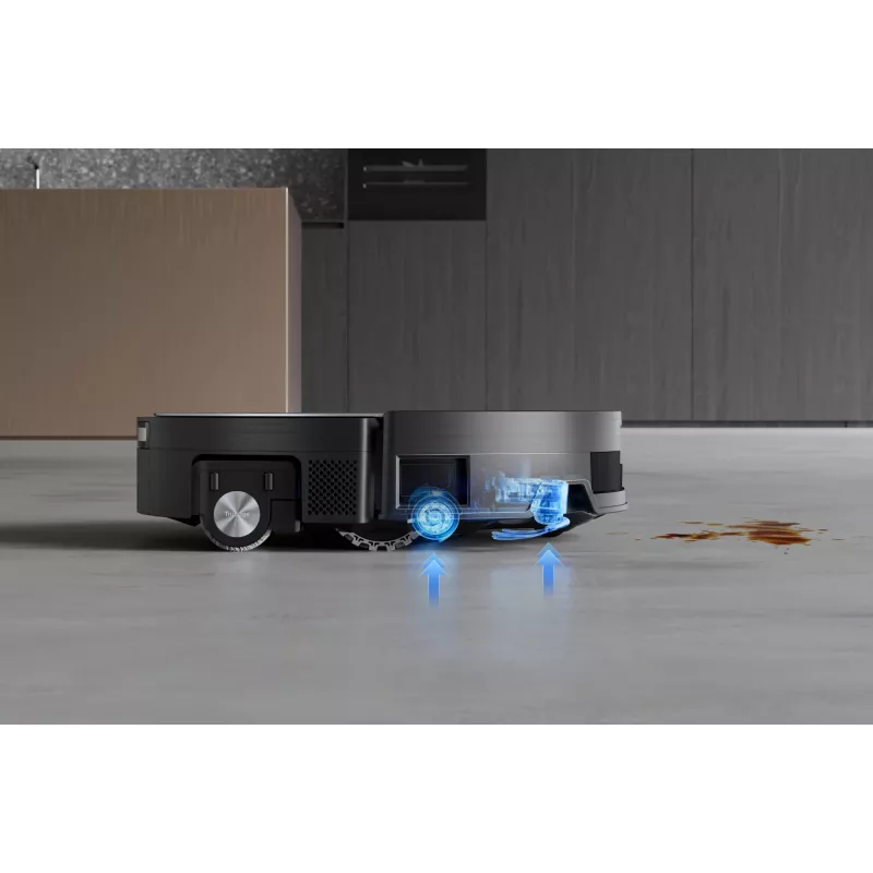 Robot aspirador Ecovacs Deebot X11 Pro Omni — negro, Li‑Ion 6400 mAh, 206 min de autonomía, 0,22 L de depósito de polvo, estación base 2,5 L