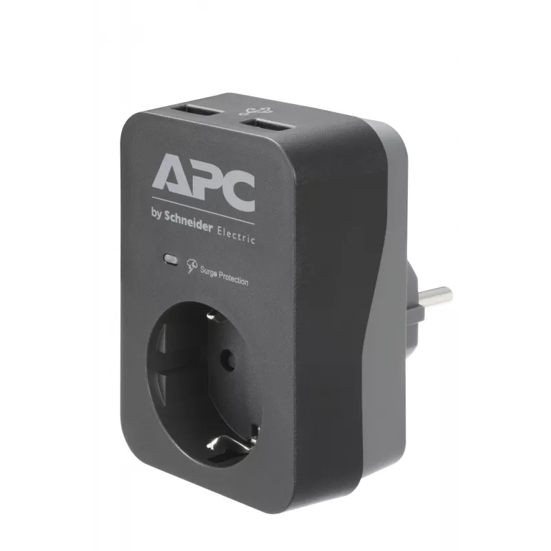 APC PME1WU2B-GR protector contra sobretensiones negro, gris 1 salida AC 230 V