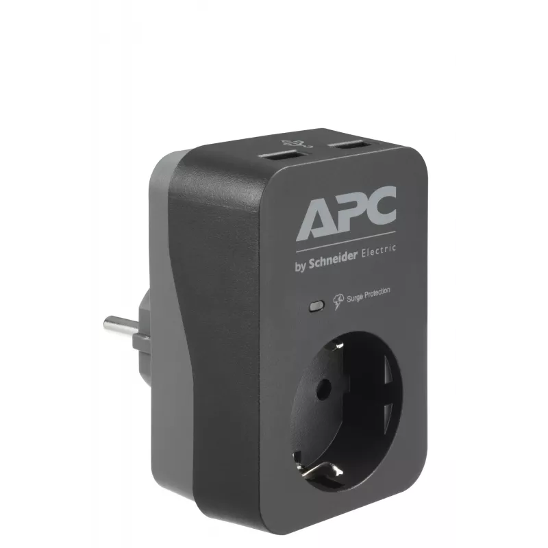 APC PME1WU2B-GR protector contra sobretensiones negro, gris 1 salida AC 230 V