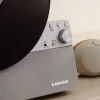 Tocadiscos de transmisión por correa Lenco LSA-071SI, totalmente automático, gris, Bluetooth, 3,5 mm, 10 W