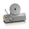 Tocadiscos de transmisión por correa Lenco LSA-071SI, totalmente automático, gris, Bluetooth, 3,5 mm, 10 W