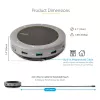 StarTech.com Base de acoplamiento con altavoz USB-C, altavoz de conferencia portátil mini y base de audio, USB-C a VGA/HDMI 4K, concentrador 2x USB-A, micrófono/altavoz, altavoz para Teams/Zoom/Softphone