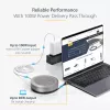 StarTech.com Base de acoplamiento con altavoz USB-C, altavoz de conferencia portátil mini y base de audio, USB-C a VGA/HDMI 4K, concentrador 2x USB-A, micrófono/altavoz, altavoz para Teams/Zoom/Softphone